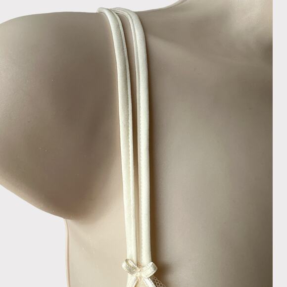 Ritratti Milano Demi Shell Cup Embroidered Padded Bra, Size 34B, Ivory - Picture 6 of 12